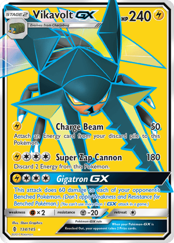 Vikavolt-GX Guardians Rising Pokemon Card