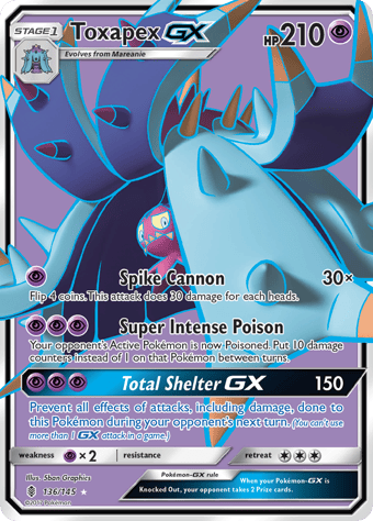 Toxapex-GX Guardians Rising Pokemon Card