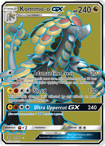 Kommo-o-GX Guardians Rising Pokemon Card