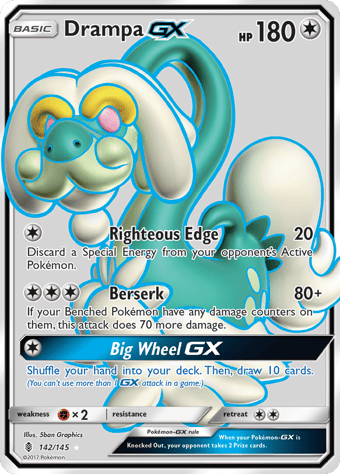 Drampa-GX Guardians Rising Pokemon Card