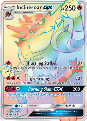 Incineroar-GX Guardians Rising Pokemon Card