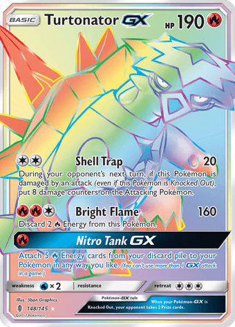 Turtonator-GX Guardians Rising Pokemon Card