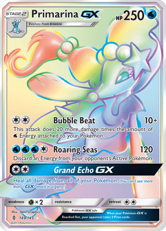 Primarina-GX Guardians Rising Pokemon Card
