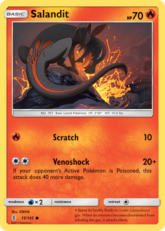 Salandit Guardians Rising Pokemon Card