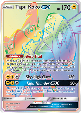 Tapu Koko-GX Guardians Rising Pokemon Card