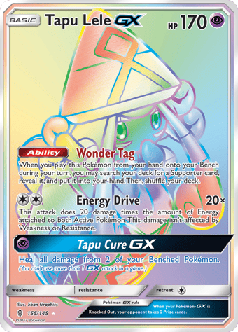 Tapu Lele-GX Guardians Rising Pokemon Card