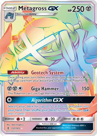 Metagross-GX Guardians Rising Pokemon Card