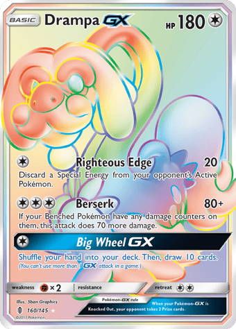 Drampa-GX Guardians Rising Pokemon Card