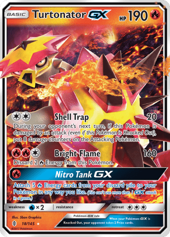 Turtonator-GX Guardians Rising Pokemon Card