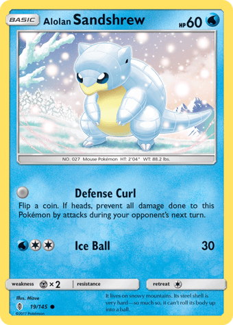 Alolan Sandshrew Guardians Rising Pokemon Card