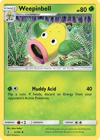 Weepinbell Guardians Rising Pokemon Card