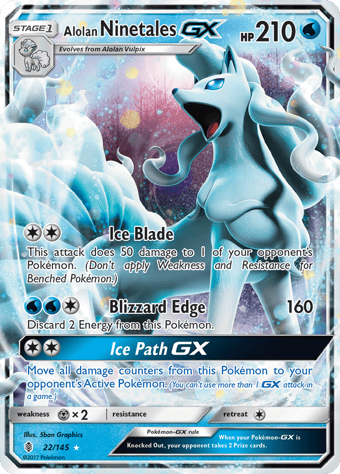 Alolan Ninetales-GX Guardians Rising Pokemon Card