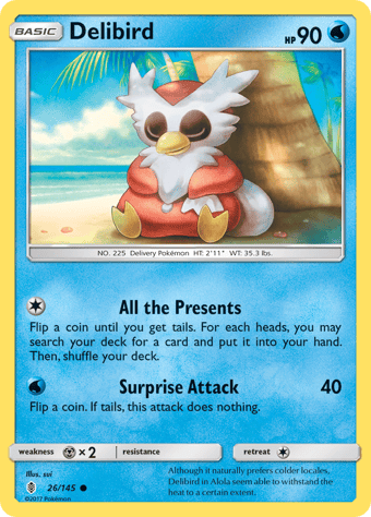 Delibird Guardians Rising Pokemon Card