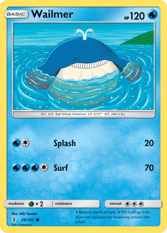 Wailmer Guardians Rising Pokemon Card