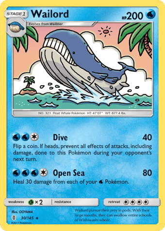 Wailord Guardians Rising Pokemon Card