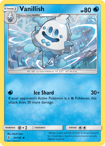Vanillish Guardians Rising Pokemon Card