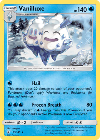 Vanilluxe Guardians Rising Pokemon Card