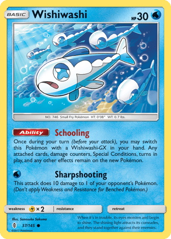 Wishiwashi Guardians Rising Pokemon Card