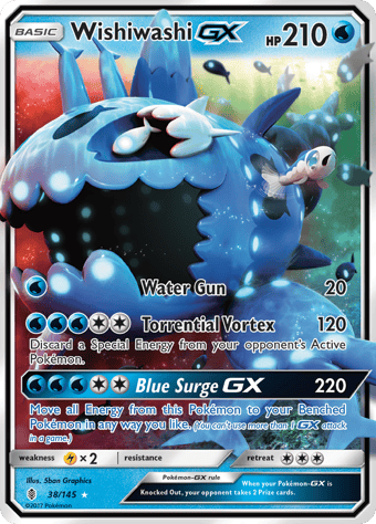 Wishiwashi-GX Guardians Rising Pokemon Card