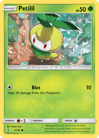 Petilil Guardians Rising Pokemon Card