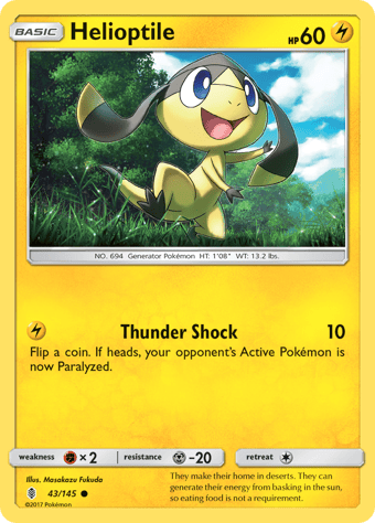Helioptile Guardians Rising Pokemon Card