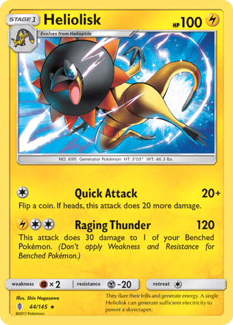 Heliolisk Guardians Rising Pokemon Card