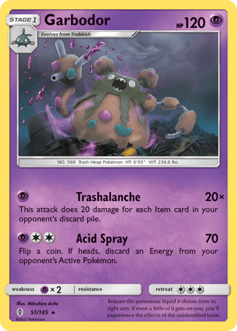 Garbodor Guardians Rising Pokemon Card