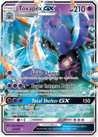 Toxapex-GX Guardians Rising Pokemon Card