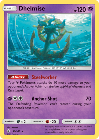 Dhelmise Guardians Rising Pokemon Card