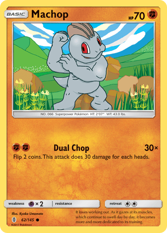 Machop Guardians Rising Pokemon Card