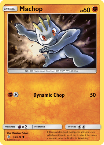 Machop Guardians Rising Pokemon Card