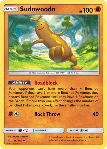 Sudowoodo Guardians Rising Pokemon Card