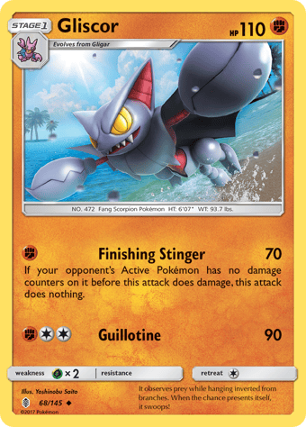 Gliscor Guardians Rising Pokemon Card