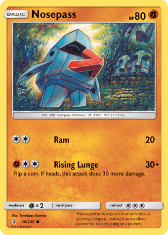 Nosepass Guardians Rising Pokemon Card