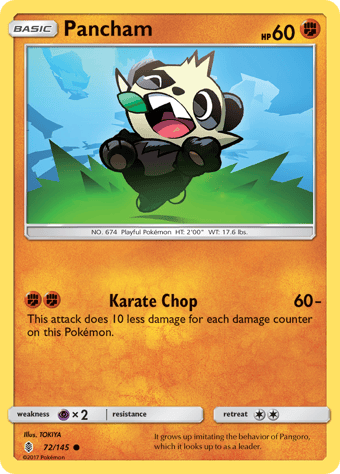 Pancham Guardians Rising Pokemon Card