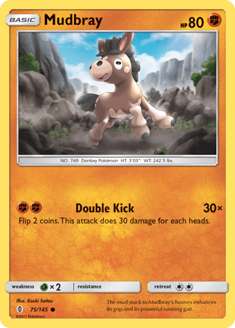 Mudbray Guardians Rising Pokemon Card