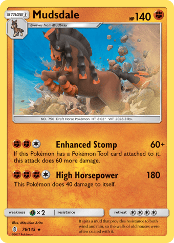 Mudsdale Guardians Rising Pokemon Card