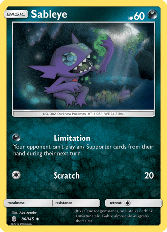 Sableye Guardians Rising Pokemon Card