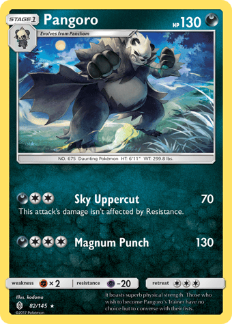 Pangoro Guardians Rising Pokemon Card