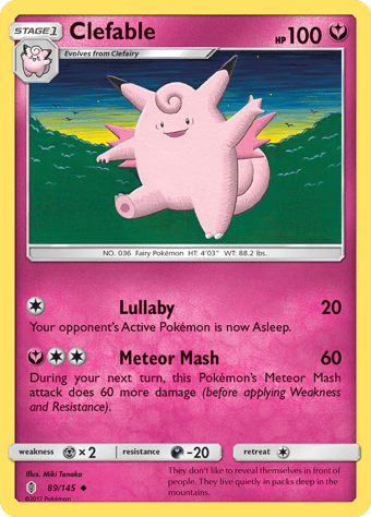 Clefable Guardians Rising Pokemon Card