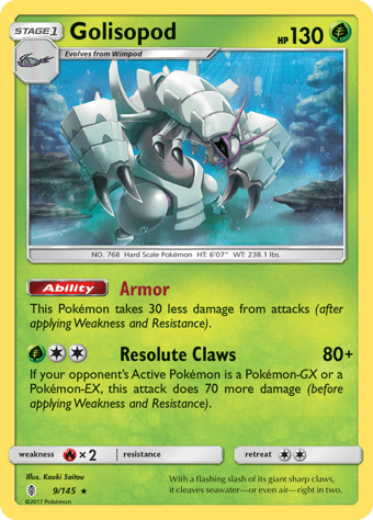 Golisopod Guardians Rising Pokemon Card