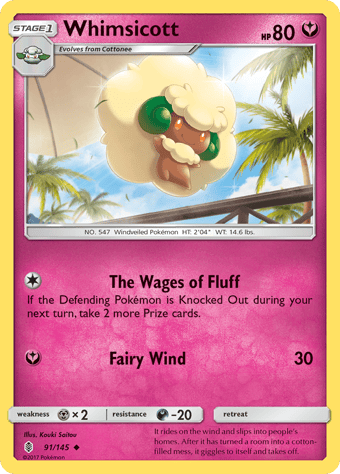 Whimsicott Guardians Rising Pokemon Card