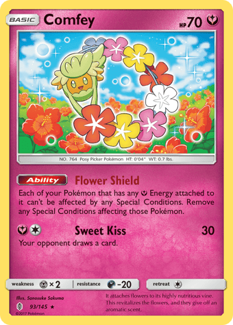 Comfey Guardians Rising Pokemon Card