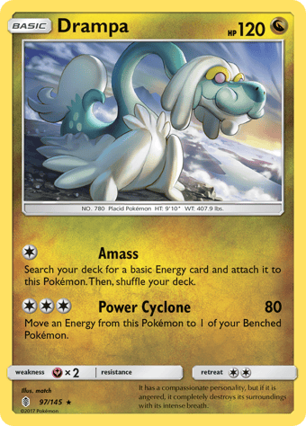 Drampa Guardians Rising Pokemon Card