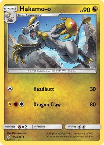 Hakamo-o Guardians Rising Pokemon Card