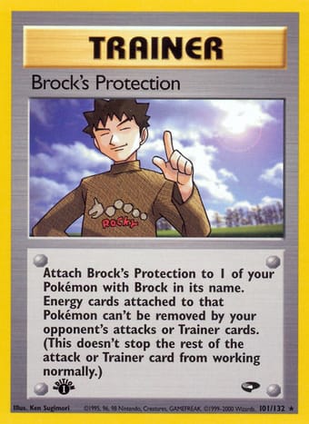 Brock's Protection Gym Challenge Pokemon Card
