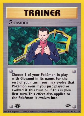 Giovanni Gym Challenge Pokemon Card