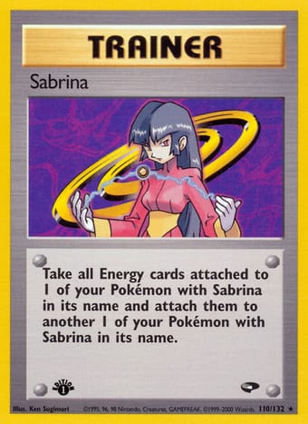 Sabrina Gym Challenge Pokemon Card