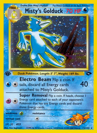 Misty's Golduck Gym Challenge Pokemon Card
