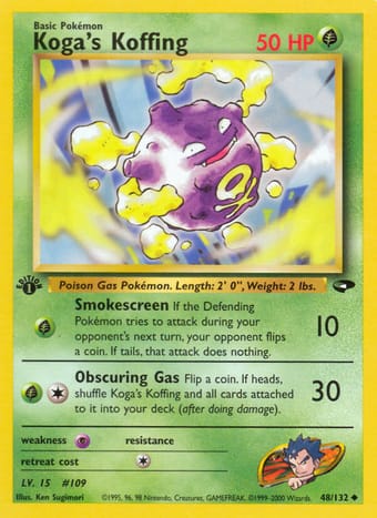 Koga's Koffing Gym Challenge Pokemon Card